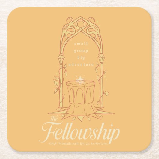 De Fellowship - Kleine Groep, Grote Avontuur Kartonnen Onderzetters (Voorkant)