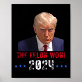 De felon won Trump in 2024 President TR Poster (Voorkant)