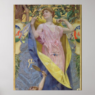 De Feminine Toilet (paneel) Poster