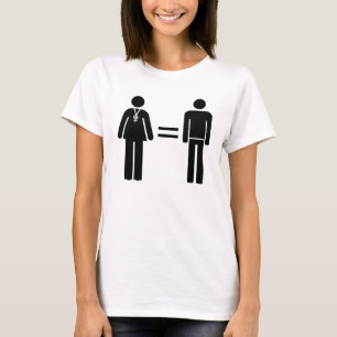 De feministische Vrouwen zijn Gelijk aan Man T-shirt