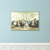 De Fencing Academy van de heer H Angelo, gegraveer Canvas Afdruk (Insitu (Houten vloer))