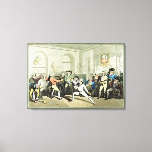 De Fencing Academy van de heer H Angelo, gegraveer Canvas Afdruk (Voorkant)