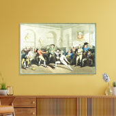 De Fencing Academy van de heer H Angelo, gegraveer Canvas Afdruk (Insitu (Woonkamer))
