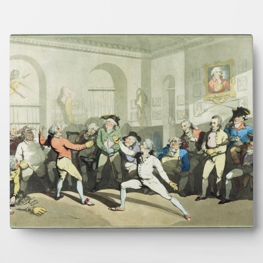 De Fencing Academy van de heer H Angelo, gegraveer Fotoplaat (Voorkant)