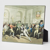 De Fencing Academy van de heer H Angelo, gegraveer Fotoplaat (Zijkant)