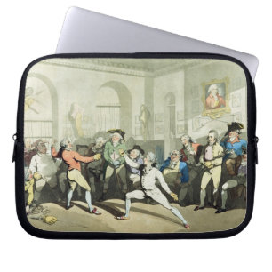 De Fencing Academy van de heer H Angelo, gegraveer Laptop Sleeve