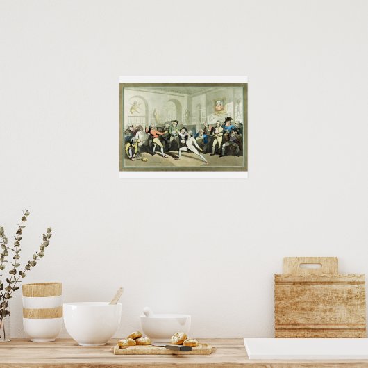 De Fencing Academy van de heer H Angelo, gegraveer Poster (Keuken)