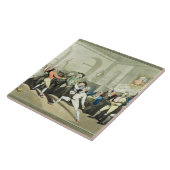 De Fencing Academy van de heer H Angelo, gegraveer Tegeltje (Zijkant)