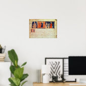 De feodale heer predikt zijn preek poster (Thuiskantoor)