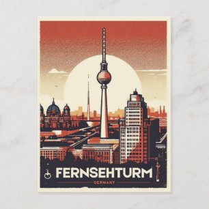 De Fernsehturm, Berlijnse televisietoren Vakantiet Briefkaart