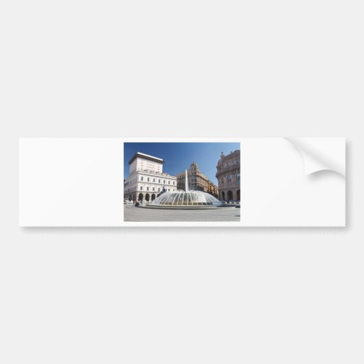 De Ferrari Square, Genua, Italië Bumpersticker (Voorkant)