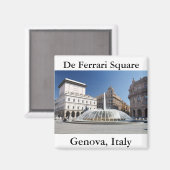 De Ferrari Square, Genua, Italië Magneet (Voorkant / Achterkant)
