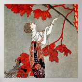 De Fickle Bird van George Barbier Poster (Voorkant)