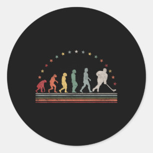 De Field Hockey Evolution Retro Field Hockey Manne Ronde Sticker