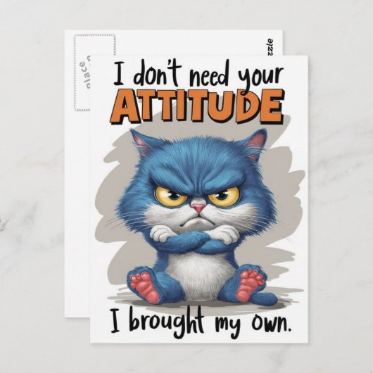 De Fiery Felines Defiant Verklaring Briefkaart (Voorkant / Achterkant)