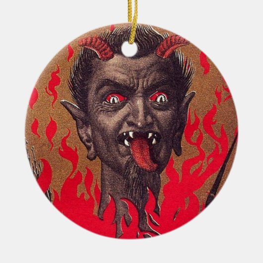 De Fiery Krampus Keramisch Ornament (Voorkant)