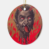 De Fiery Krampus Keramisch Ornament (Links)