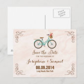 De fiets bewaart de Waterverf van de Aankondiging  Briefkaart (Voorkant / Achterkant)