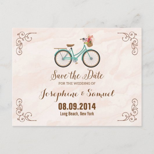 De fiets bewaart de Waterverf van de Aankondiging  Briefkaart (Voorkant)
