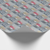 De fiets bloeit Verpakkend Document Cadeaupapier (Hoek)