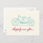 De fiets bouwt voor twee sparen het Briefkaart van (Voorkant / Achterkant)