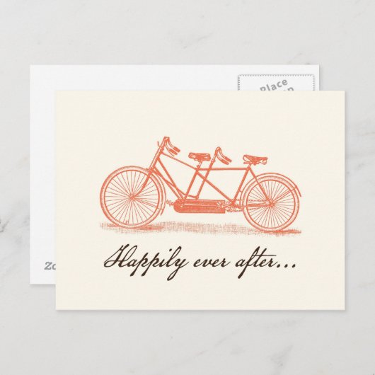 De fiets bouwt voor twee sparen het Briefkaart van (Voorkant / Achterkant)