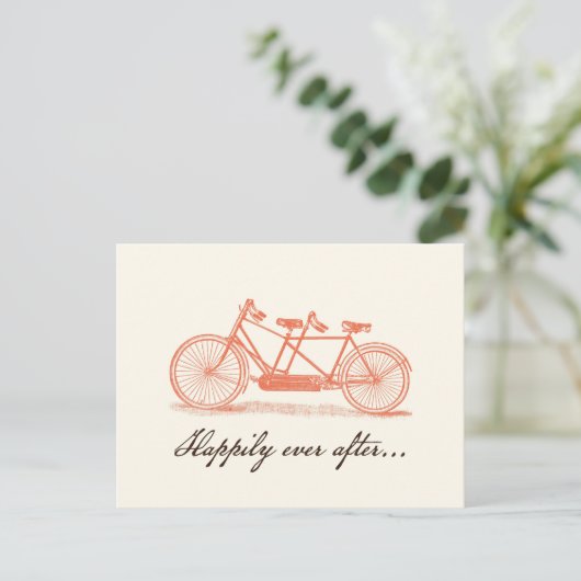 De fiets bouwt voor twee sparen het Briefkaart van (Staand voorkant)