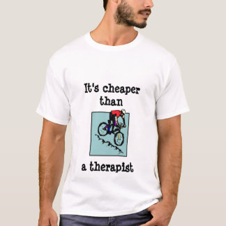 De fiets is goedkoper dan een therapeut t-shirt