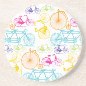 De  fiets Retro heeft de trainingswielen verloren Zandsteen Onderzetter (Voorkant)