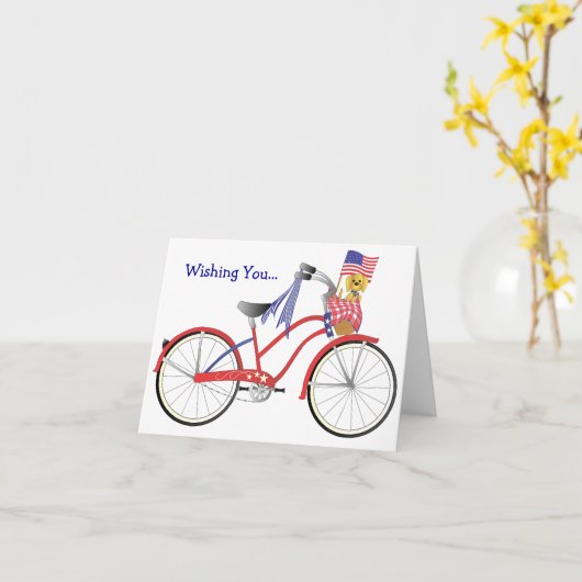 De Fiets van juli Kaart (Gele Bloem)