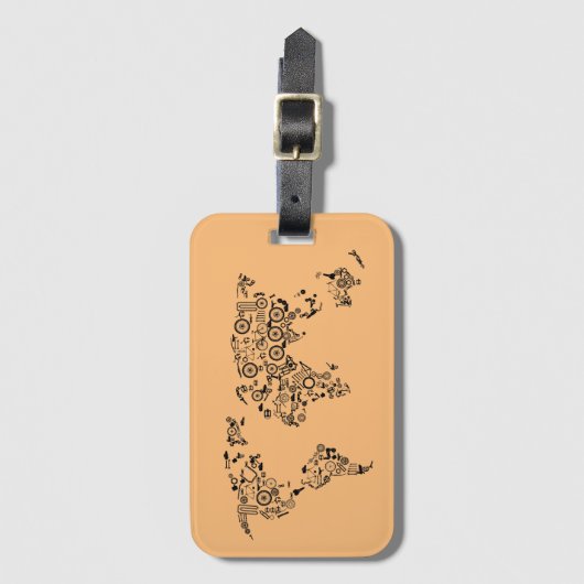 De Fiets Wereld Bagagelabel (Voorkant (verticaal))