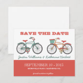 De  fietsen van de Retro van de klap sparen de Dat Save The Date (Voorkant / Achterkant)