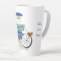 "De fietser" - Rijden om een reden Latte Mok