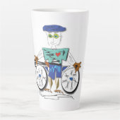 "De fietser" - Rijden om een reden Latte Mok (Voorkant)