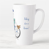 "De fietser" - Rijden om een reden Latte Mok (Rechts)