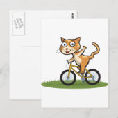 De Fietser van de kat Briefkaart (Voorkant / Achterkant)