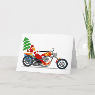 De Fietser van de kerstman Feestdagen Kaart