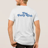 De Fifty Club Grey Oversize 40ste Verjaardagsfeest Tri-Blend Shirt (Achterkant)