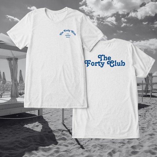 De Fifty Club Grey Oversize 40ste Verjaardagsfeest Tri-Blend Shirt