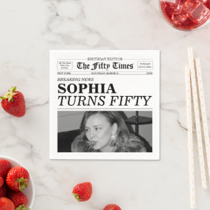 De Fifty Times Krant 50e Verjaardag Servet
