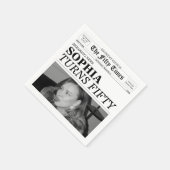 De Fifty Times Krant 50e Verjaardag Servet (Hoek)