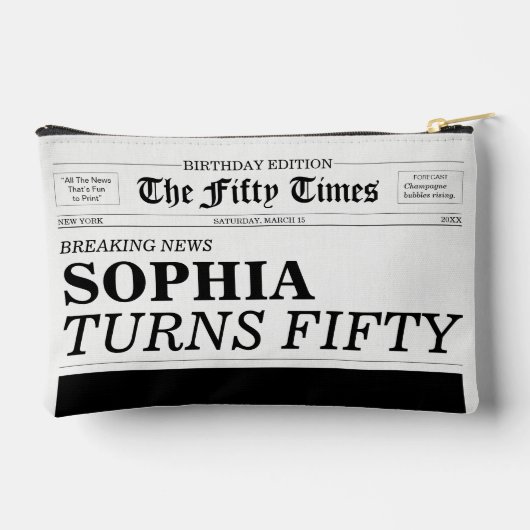 De Fifty Times Krant 50e Verjaardagsfeest Etui (Achterkant)