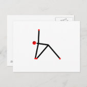 De figuur van de driehoekige yoga. briefkaart (Voorkant / Achterkant)