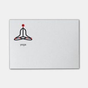 De figuur van de lotus yoga van de kruk stelt met  post-it® notes