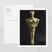 de figuur van het Cycladische vrouw op het eiland  Briefkaart (Voorkant / Achterkant)