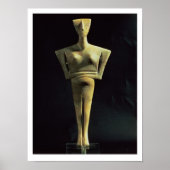 de figuur van het Cycladische vrouw op het eiland  Poster (Voorkant)