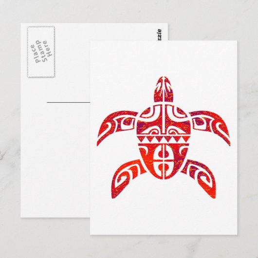 DE FIJIAANSE TURTLE BRIEFKAART (Voorkant / Achterkant)