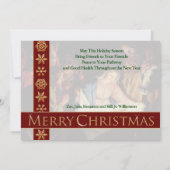 De  fijne kerst van de Nativiteitskunst Feestdagenkaart (Achterkant)