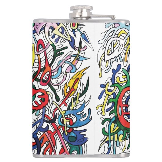 De fijne kneepjes. heupfles (Achterkant)