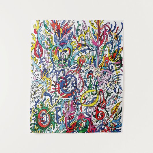 De fijne kneepjes. wandkleed (Voorkant)